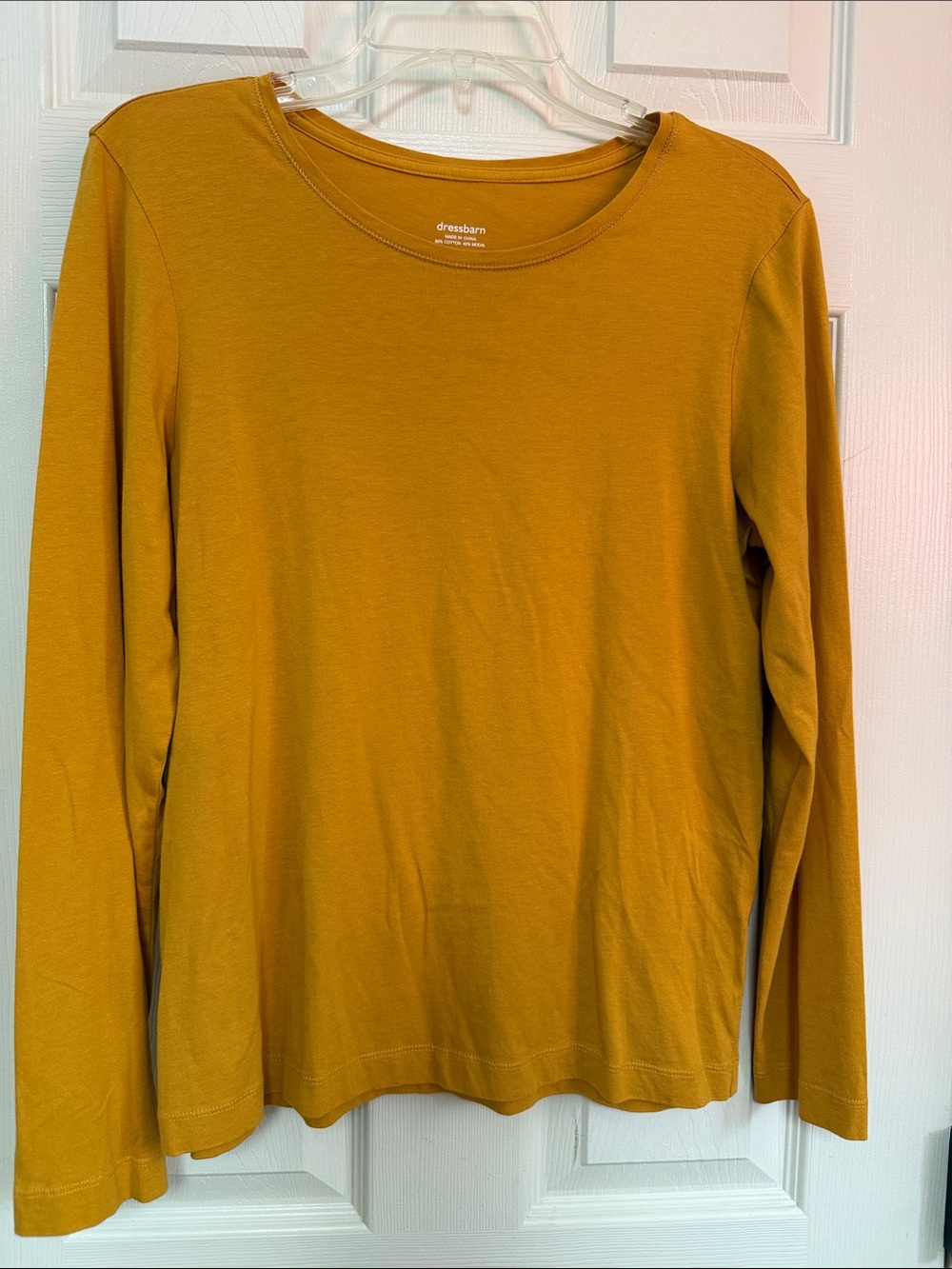 dressbarn Golden Mustard Long Sleeve Shirt